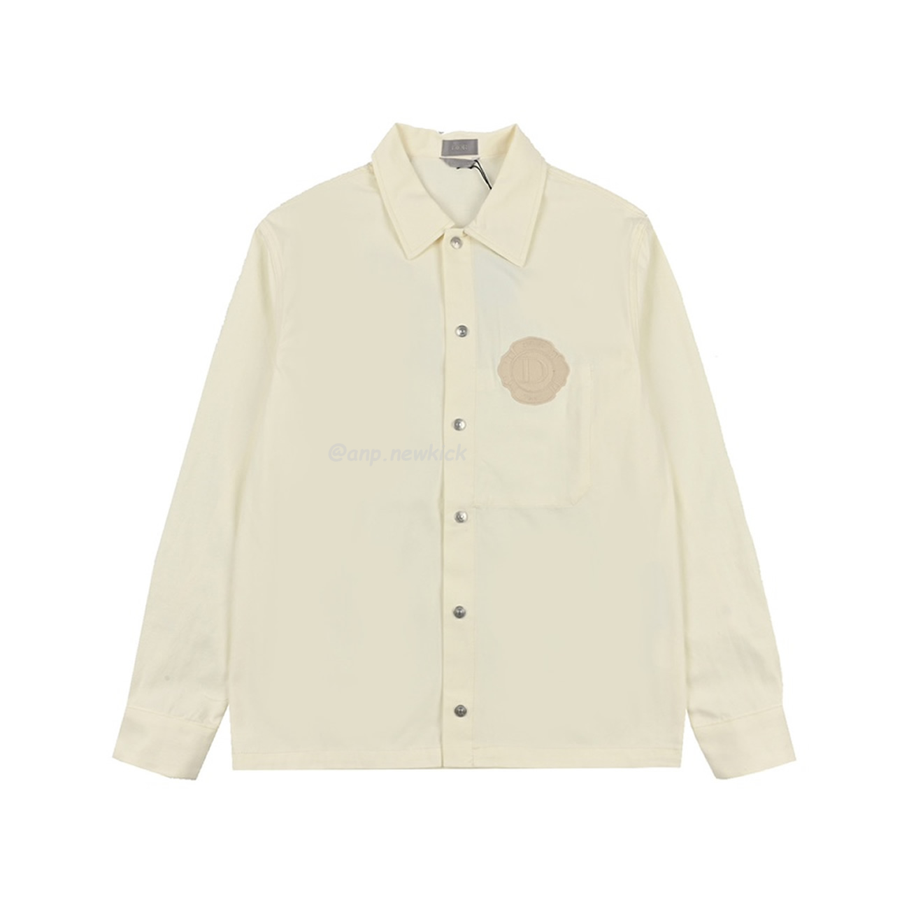 Dior 24ss Off White Cotton Denim Shirt (1) - newkick.vip